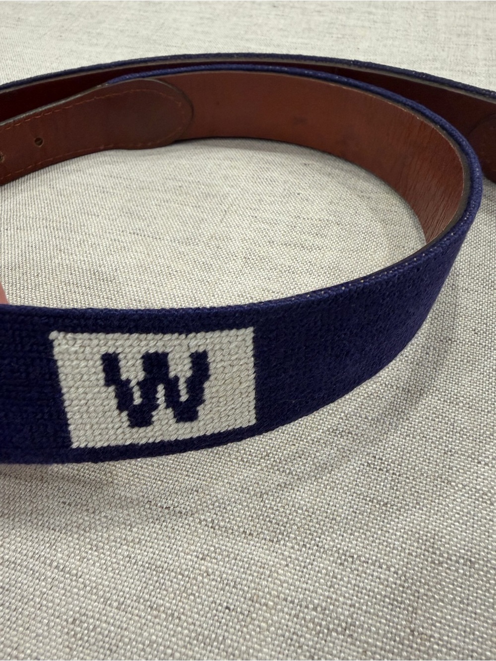 Smathers and Branson Men's Navy W Belt (Chicago Cubs) Size 36 - Picture 3 of 3